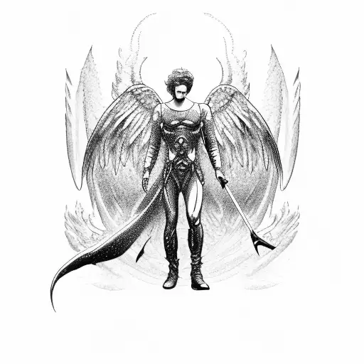 Archangel In Ocean Scene