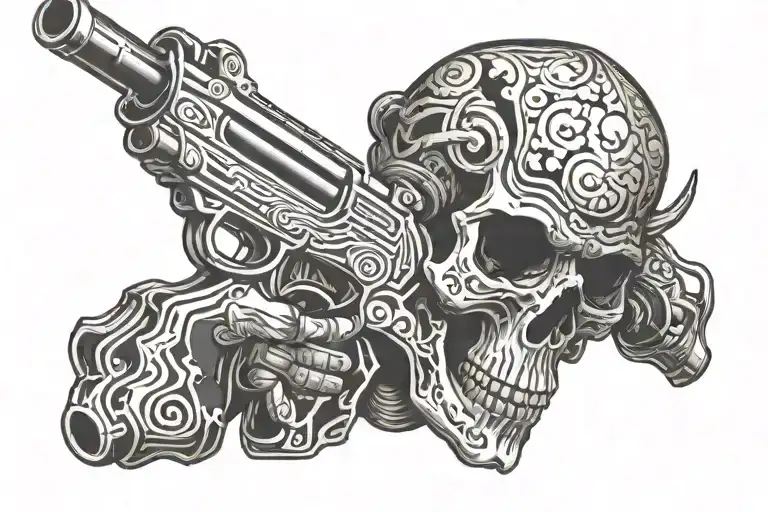 Skull Gun Made