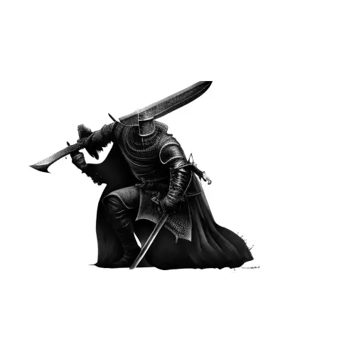 A Dark Souls Character Holding A Sword