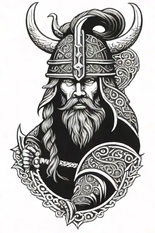 Viking Warrior Holding