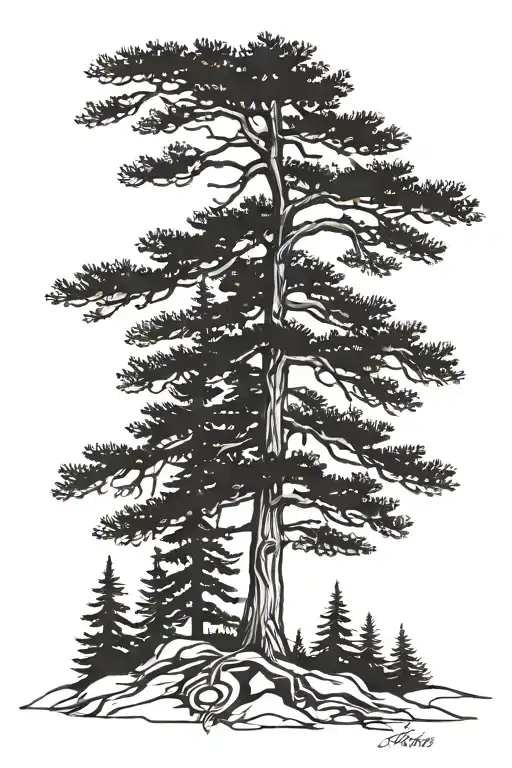 Pine Tree Silhouette