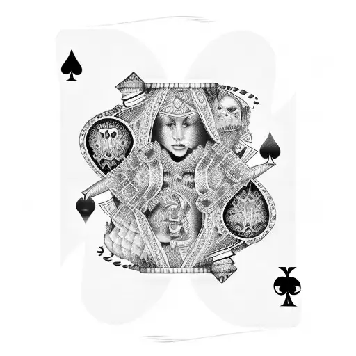 Playing Card With 2 Queend