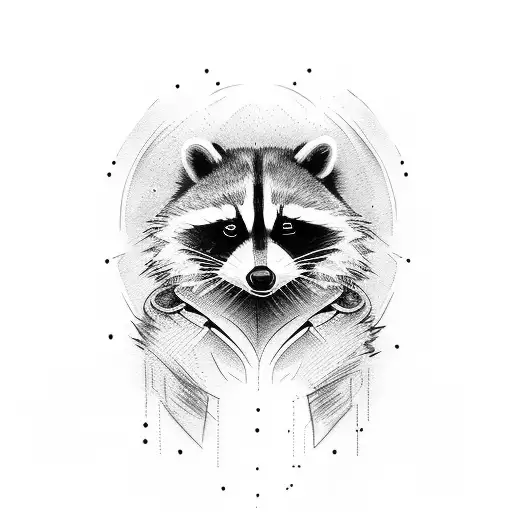 Cool Raccoon Tatto Ideal Dor Male Arm