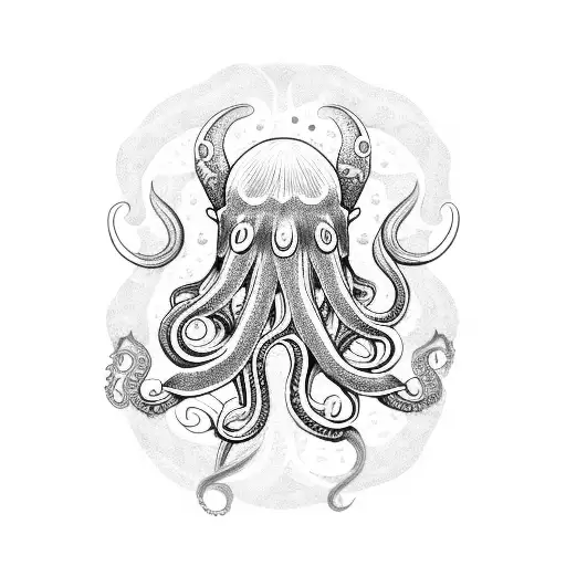 Octopus Moon Goddess Music Paint Wildstrawberryes