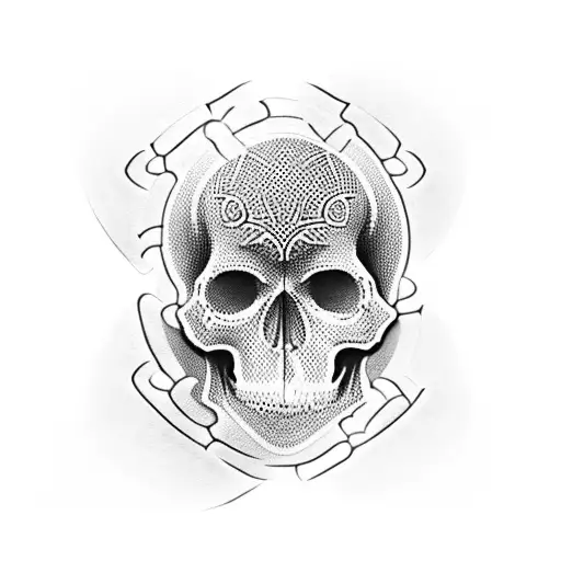 Skull With Puzzle Pieces