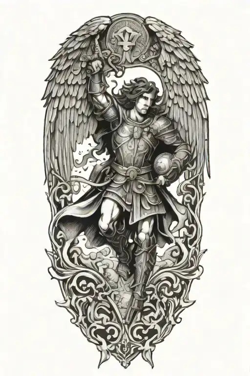 Saint Michael The Archangel Michael Fighting Evil