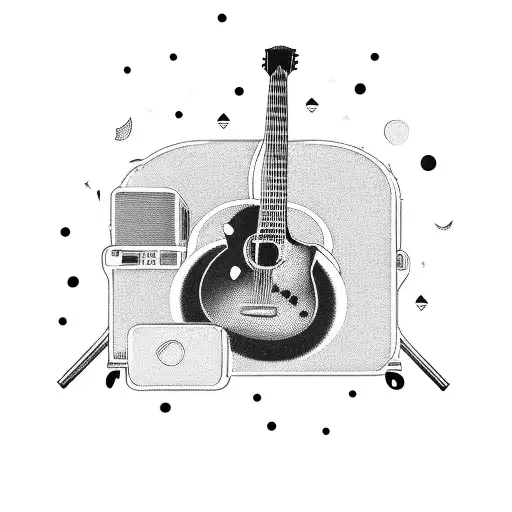 Guitar Piano Text Banner