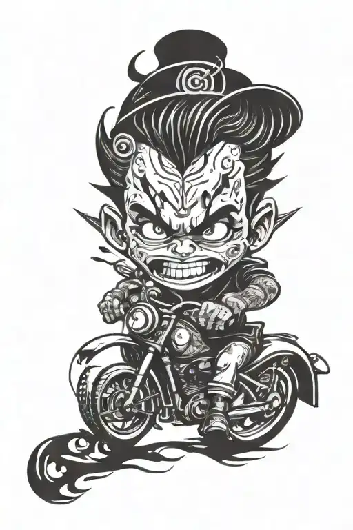 A Mad Warrior Boy With High Confidence And Loves Music And Motorcycle