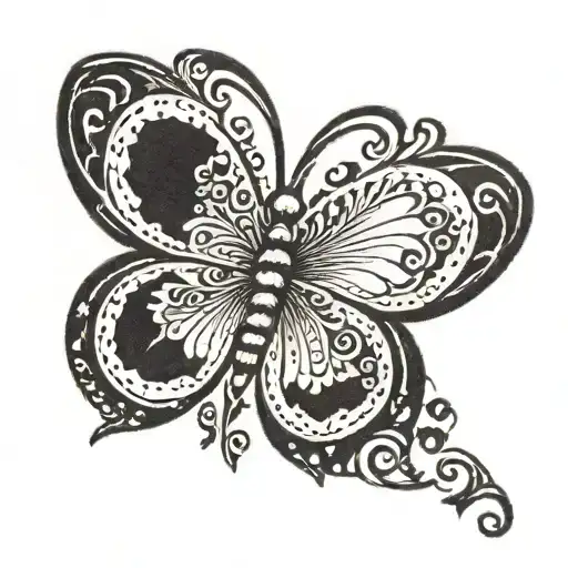 Butterfly Tramp Stamp With A Semicolon