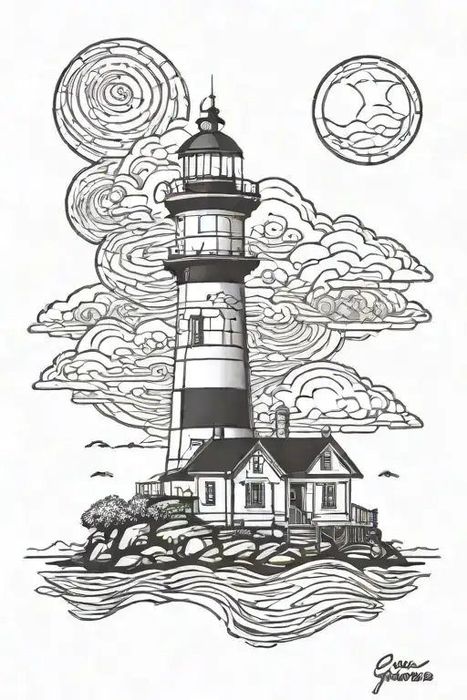 Genesee Lighthouse Half Sleeve