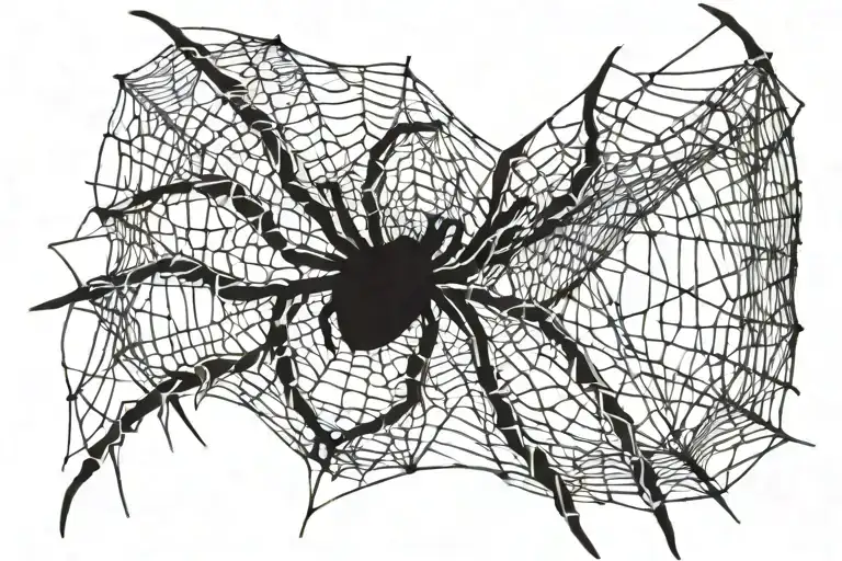 Spider Weaving A Web