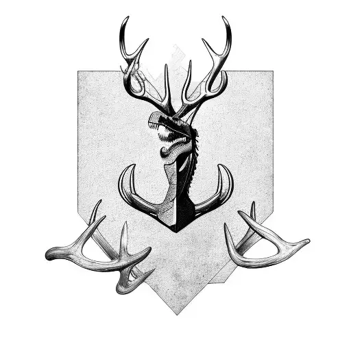 Dinosaur With Antlers