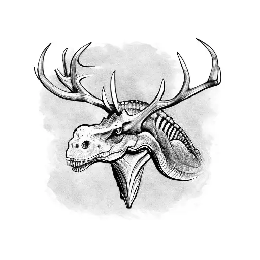 Dinosaur With Antlers