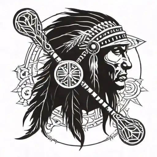 Native American Lacrosse Stick