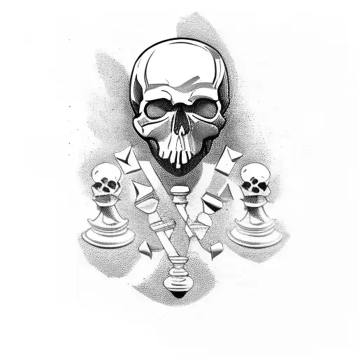 Skull Chess Piece
