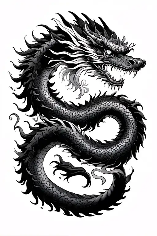 Chinese Dragon Wrapped Loosely