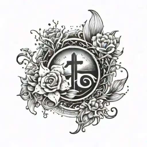 An Ocean Scene With Flowers Blooming Underwater And A Healthcare Symbol Intertwined