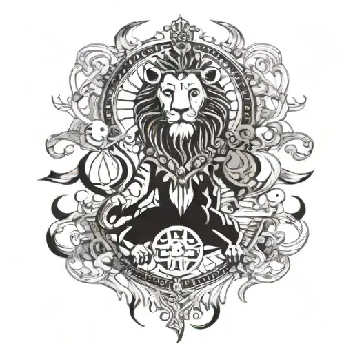 Money And Lion And Shiva All Are In Single Design