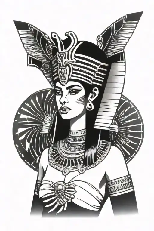 Egyptian Goddess Cleopatra Front Profile