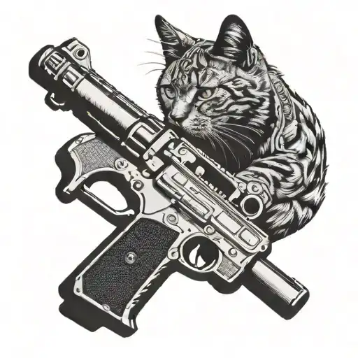 Cat With Gun