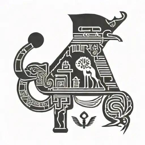 Combine Traditional Egyptian Hieroglyphics With Modern Symbols Representing Your Occupation