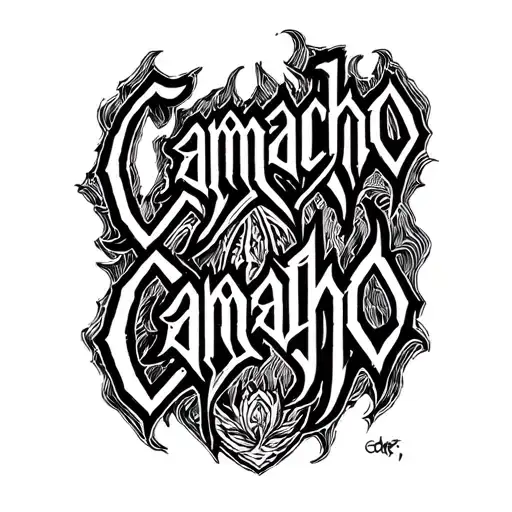 The Word Camacho With Shading