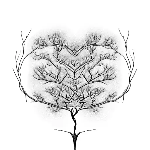 An Elegant Tree Of Life With Intertwined Branches Representing Sibling Bonds