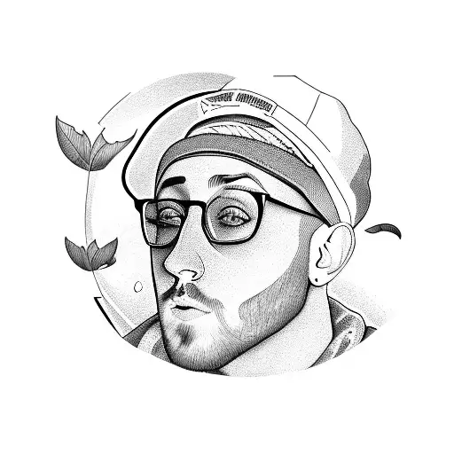 Mac Miller Portrait With Lyrics
