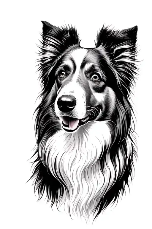Straight Haired Collie Dog