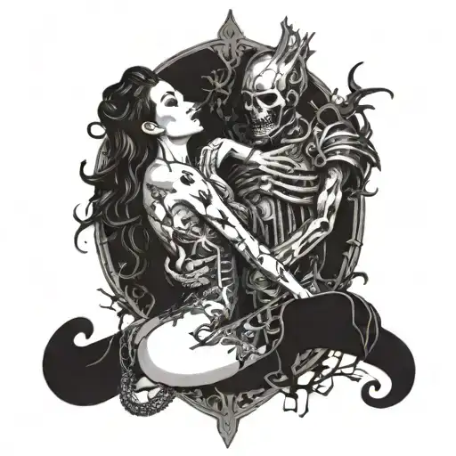 A Dark Romance Scene With A Subtle Nod To Bdsm Elements