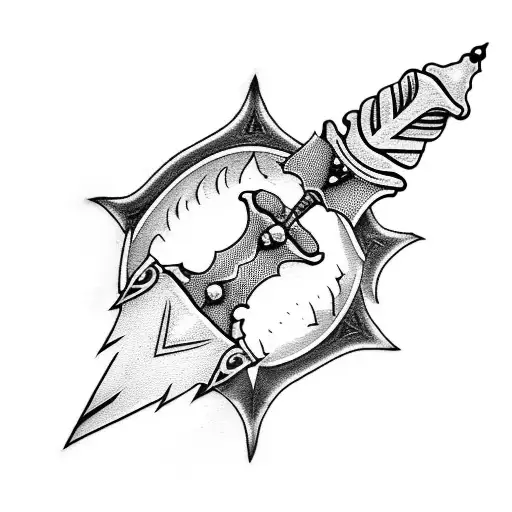 Medieval Sword Dagger Gothic Style