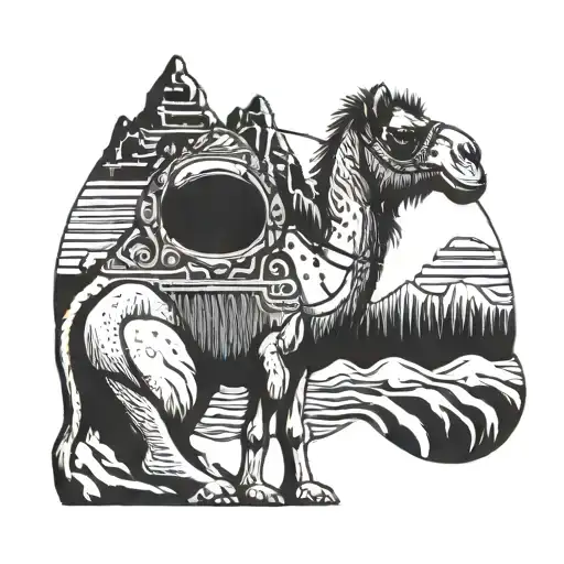 Camel Listening To Rock Music