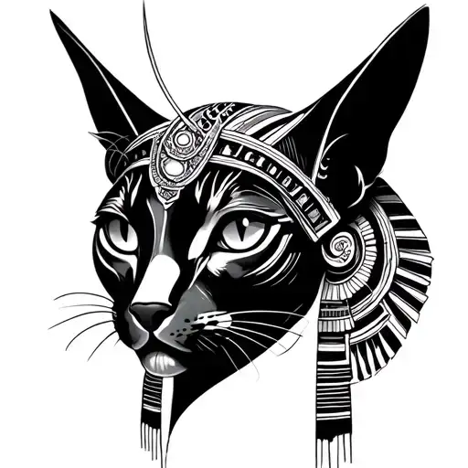 Bastet Egyptian Goddess Head