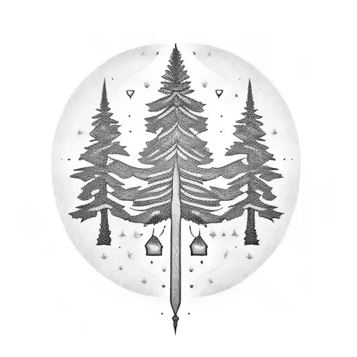 Cedar Tree With Word Wisdom In Arabic