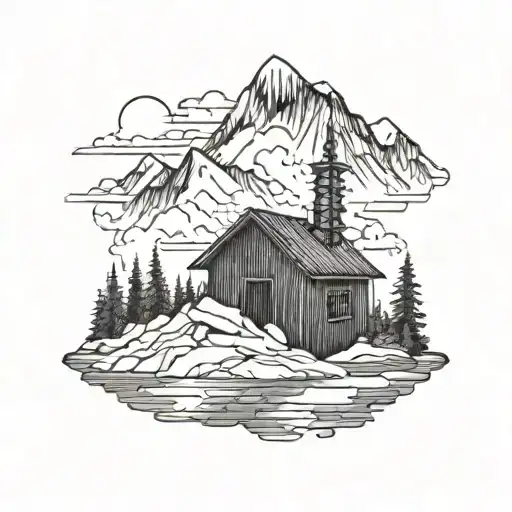 Shed On Top Of A Mountain