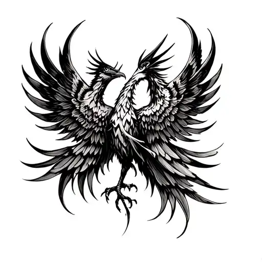 Phoenix With Deployed Wings