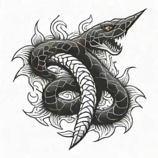 Dagger Snake Wrapped