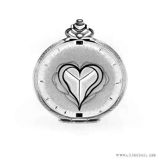 Broken Heart Pocket Watch