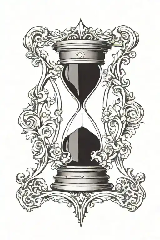 Hourglass Combined With The Infiniti Symbol And The Number 444