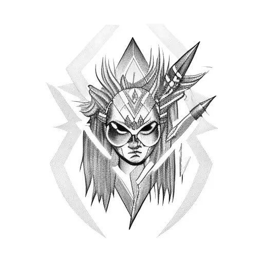 Lightning With Indian Arrow