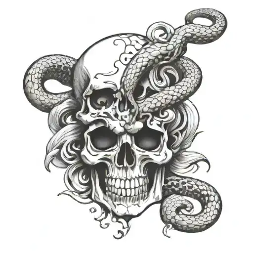 Skull And Snake