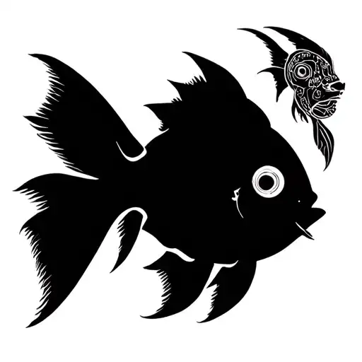 Zodiac Fish Black White