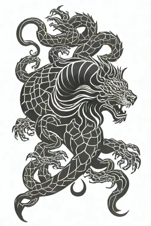 Scorpion And Lion Head