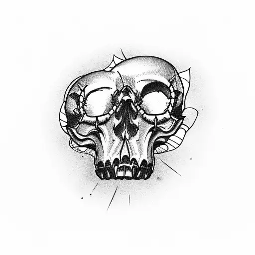 A Human Skull Leg Sleeve