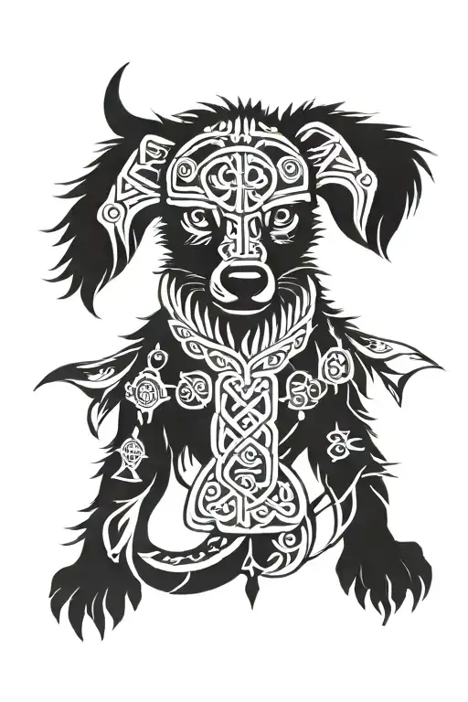 Runic Viking Dog Design