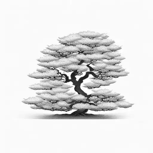Dark And Minimalistic Bonsai Tree
