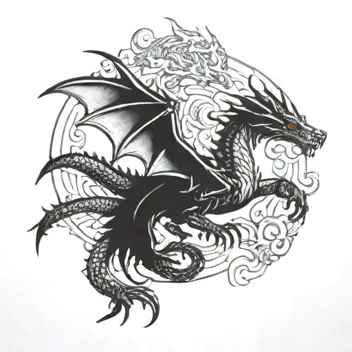 Top View Dragon Flying Game Of Thrones
