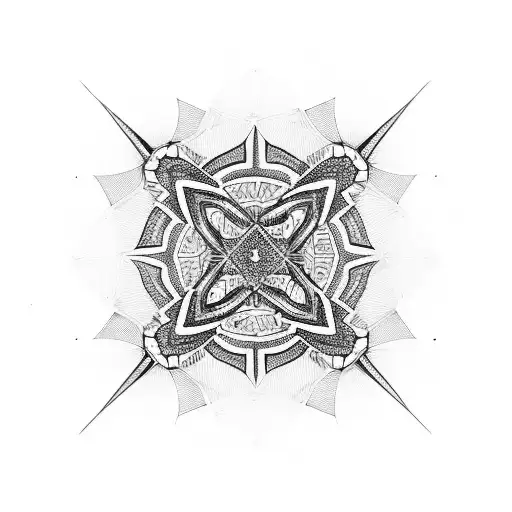Egyptian With Kaleidoscope Pattern Background