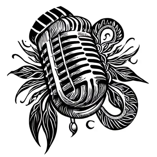 Filipino Tribal And Microphone Intertwined