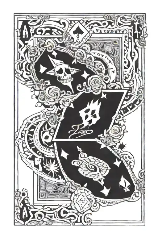 Beat Tha Odds With Cards Sorrounding And Black Background